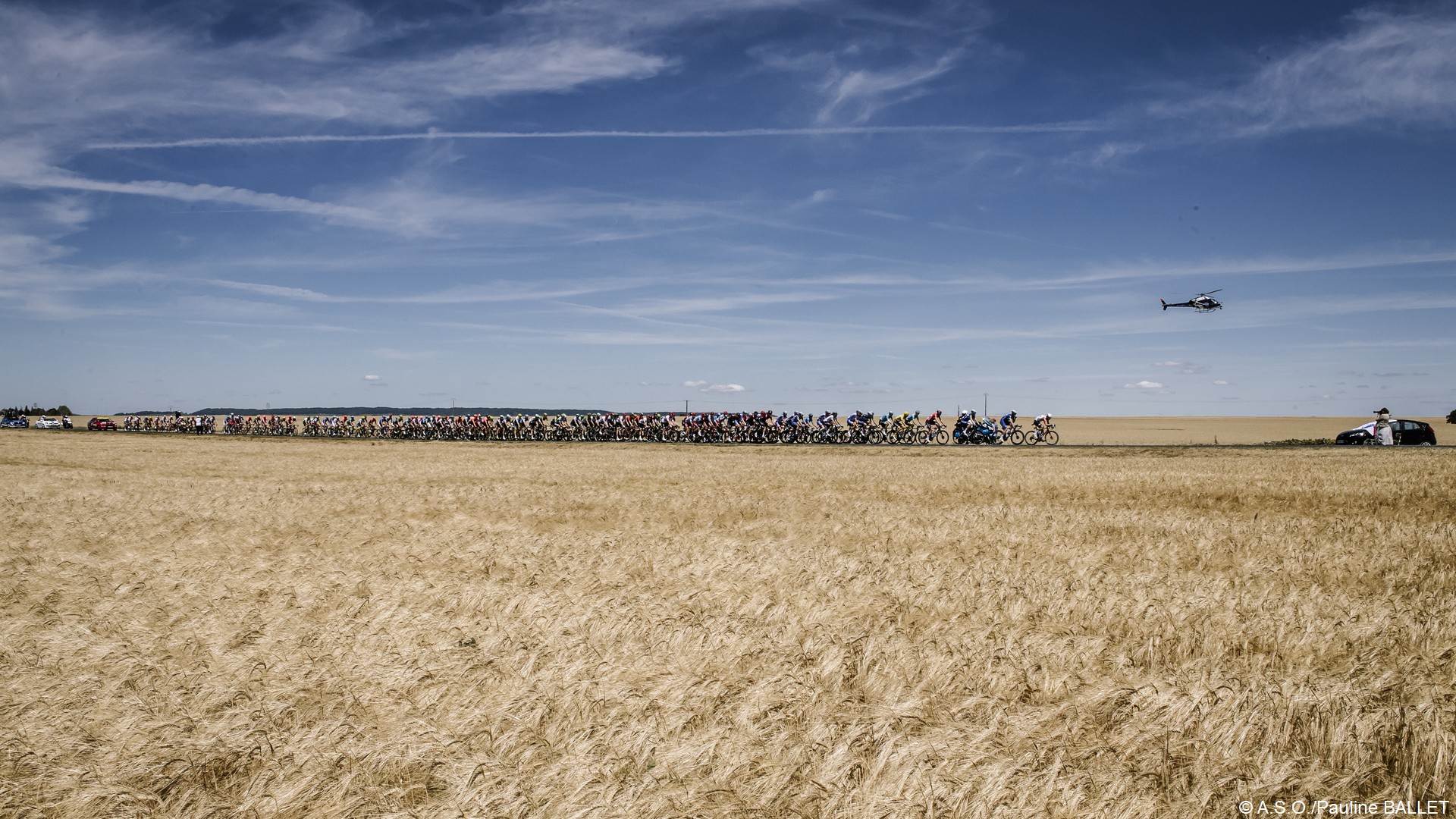 Cyclisme Tour de France champs de blé
